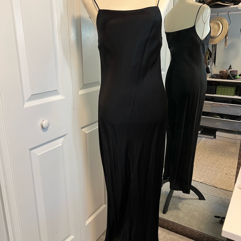 Zara Black Spaghetti Strap Slip Dress